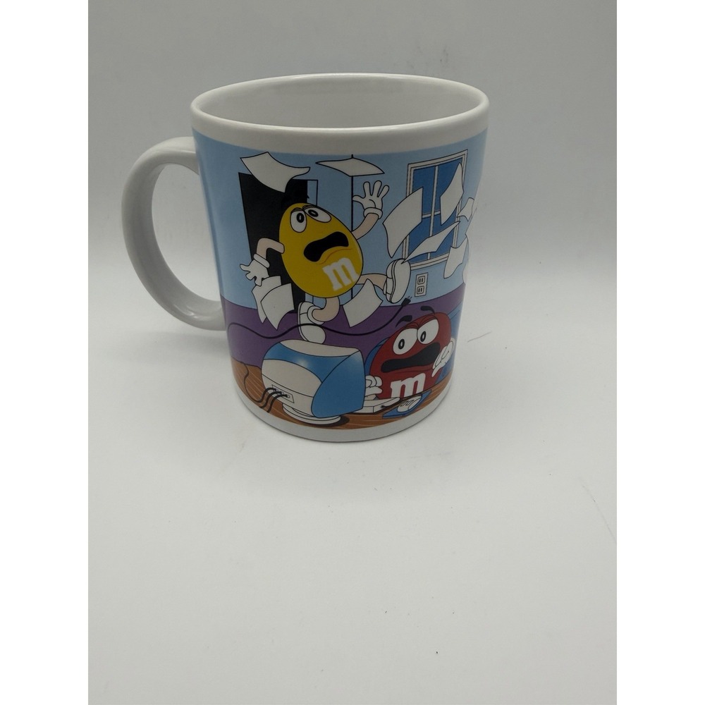 M&M's Team Work Coffee Mug 2002 Galerie Mars Candy Characters Office Collectible